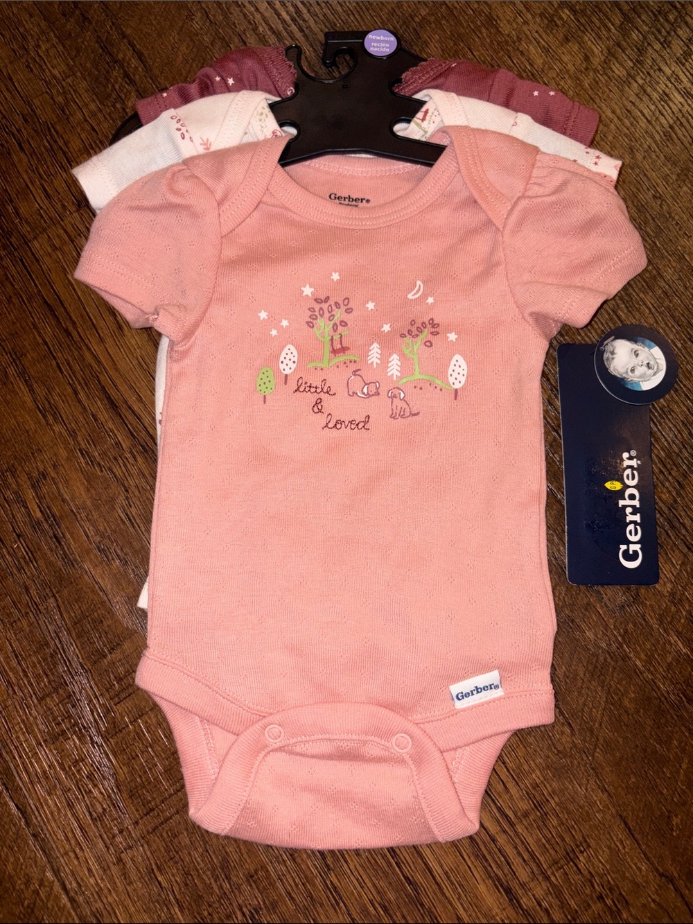 Set of 3Gerber Baby Girls' Onesies - Size NB NWT